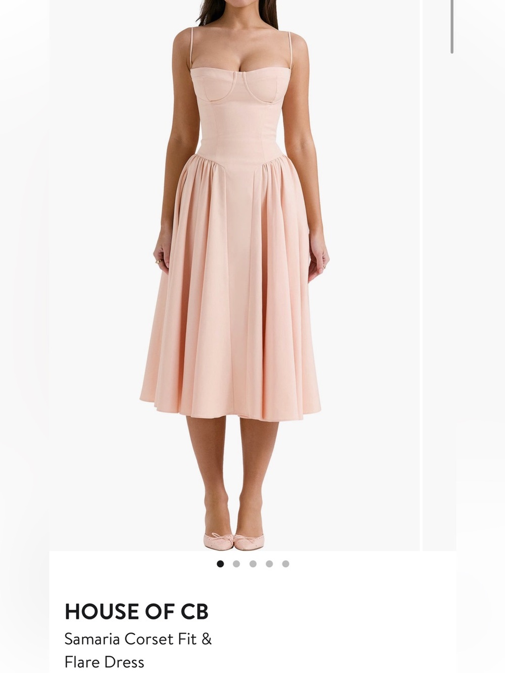 House of CB Peach Parfait Corset Fit & Flare Skirt